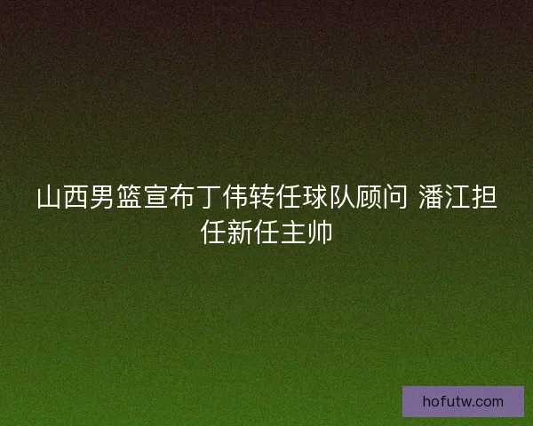 山西男篮宣布丁伟转任球队顾问 潘江担任新任主帅